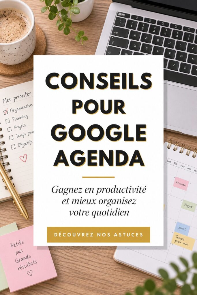 Capture d'écran de Google Calendar montrant une interface organisée avec plusieurs événements programmés.