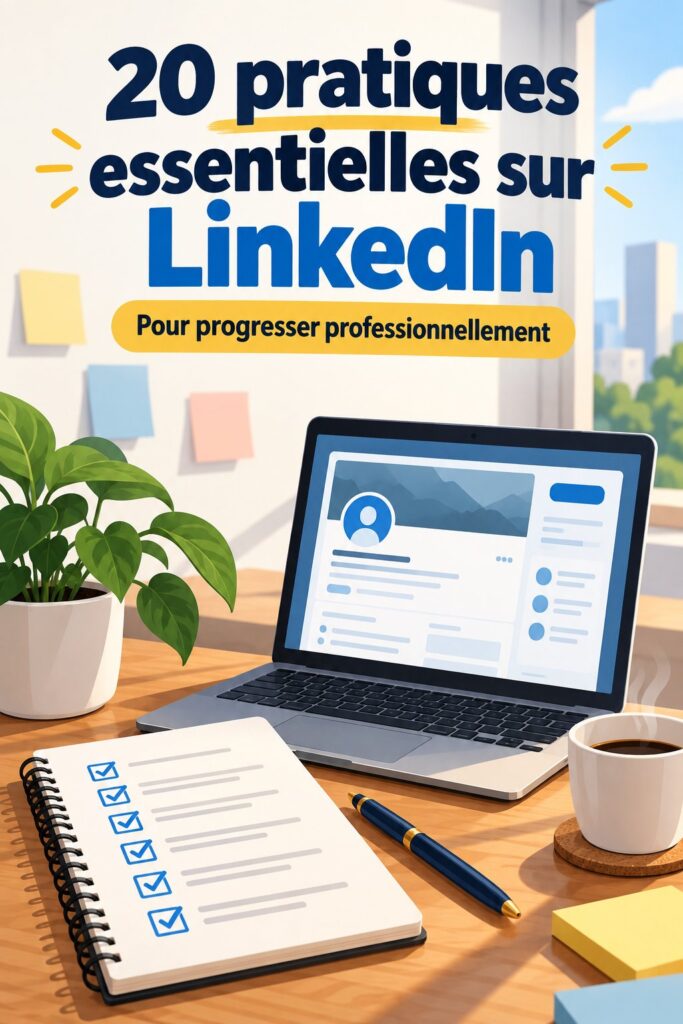 Un écran d'ordinateur affichant un profil LinkedIn optimisé pour le marketing B2B.