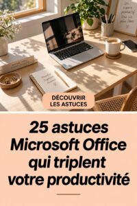 Capture d'écran d'une interface Microsoft Office montrant des astuces de productivité
