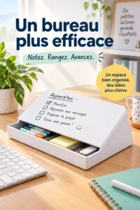 Clavier effaçable sur un bureau moderne, idéal pour l'organisation