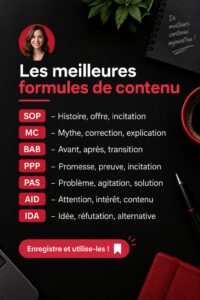 Visuel inspirant illustrant des formules de contenu marketing B2B