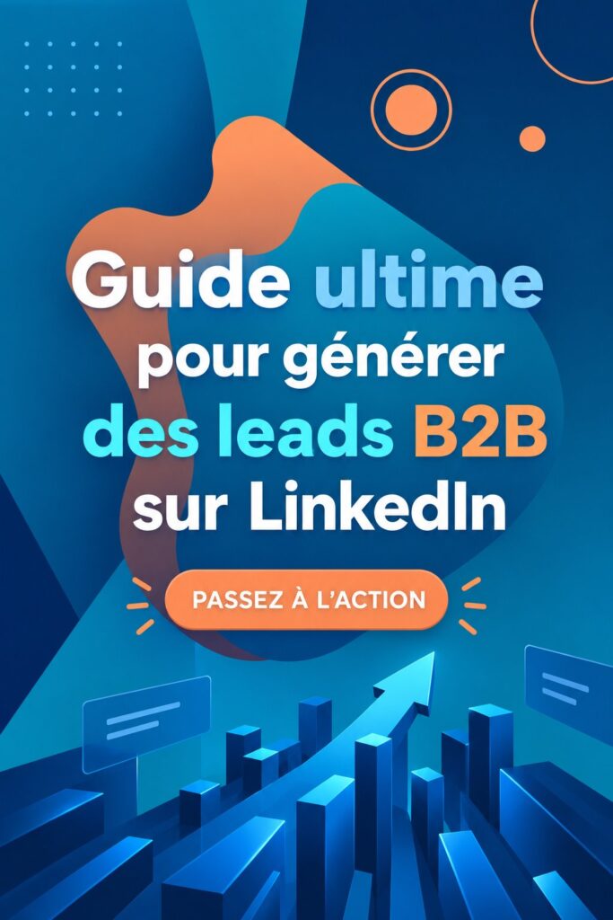 Une femme d'affaires consultant son profil LinkedIn pour attirer des leads B2B.