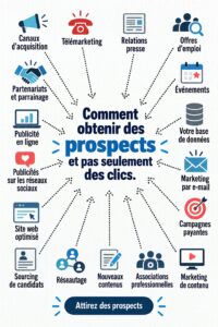 Une femme utilisant un ordinateur pour travailler sur le marketing B2B et générer des leads.
