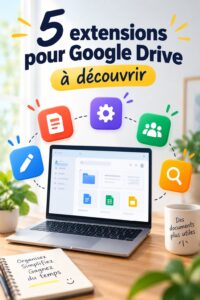 Femme utilisant Google Drive avec des add-ons pour améliorer sa productivité
