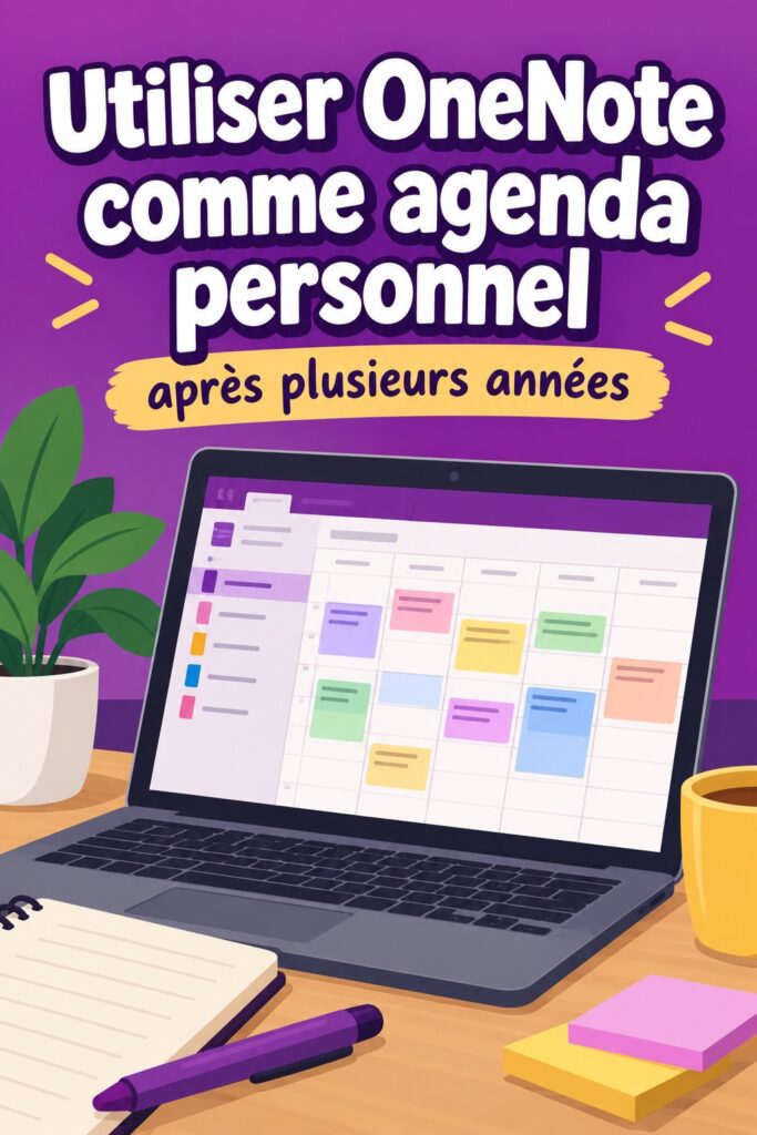 Une femme utilisant OneNote pour organiser son planning professionnel.