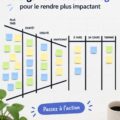 Visuel d'une professionnelle en réunion d'équipe pour organiser son backlog marketing