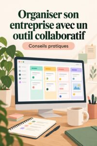 Femme utilisant ClickUp pour organiser sa gestion d'entreprise.