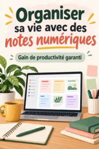 Une femme utilisant Evernote sur un ordinateur pour mieux s'organiser