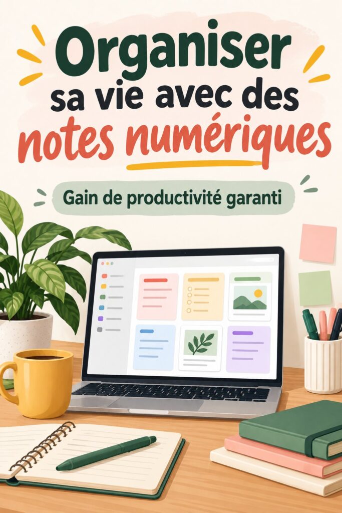 Une femme utilisant Evernote sur un ordinateur pour mieux s'organiser