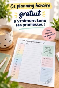 Un modèle de planning hebdomadaire pratique et attrayant