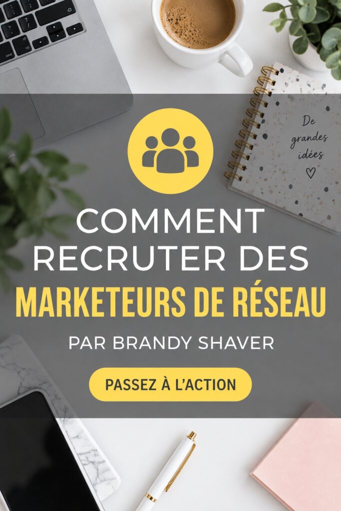 Une femme d'affaires souriante en train de recruter des marketeurs réseau pour son entreprise.