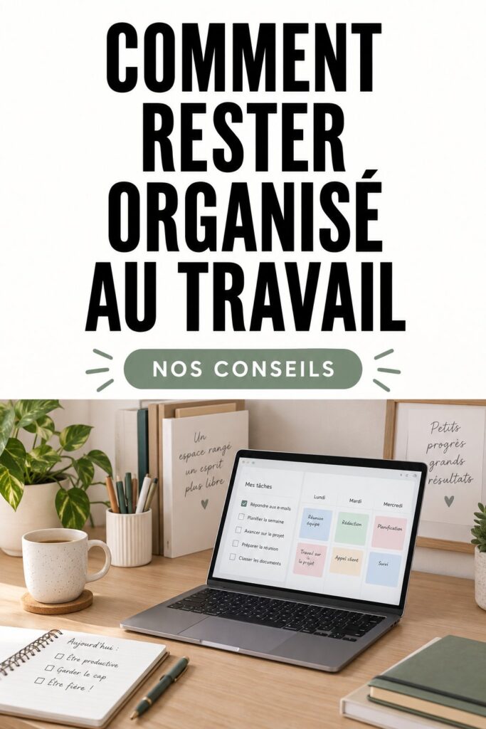 Femme organisée à son bureau dans un environnement de travail élégant