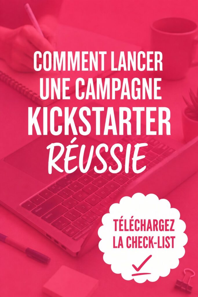 Femme travaillant sur un ordinateur pour planifier une campagne Kickstarter