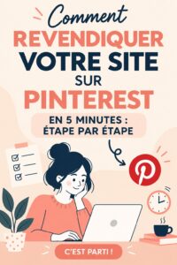 Explication sur comment revendiquer un site web sur Pinterest