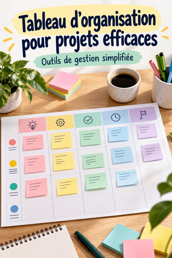 Tableau de gestion de projet clair et organisé pour une meilleure efficacité.