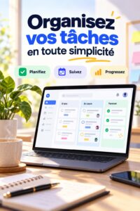 Capture d'écran du tableau de gestion Taskhub, mettant en avant ses fonctionnalités de gestion de tâches.