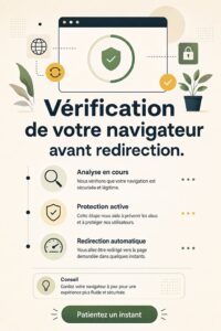 Vérification du site web avant la redirection pour une meilleure expérience utilisateur.