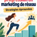 Femme souriante progressant dans le marketing de réseau avec succès.