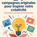 Collage d'exemples de campagnes marketing créatives et originales