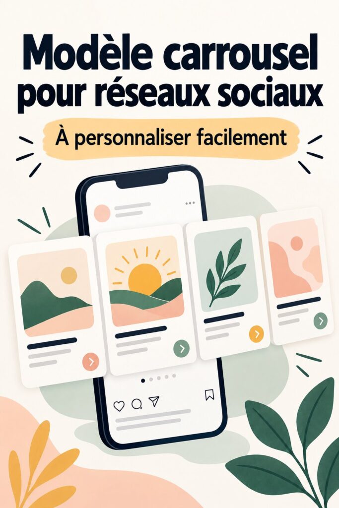 Un exemple de carrousel Instagram créé avec Canva, montrant des designs attractifs et professionnels.