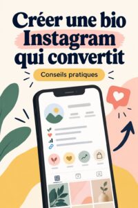Capture d'écran d'une bio Instagram engageante et créative.