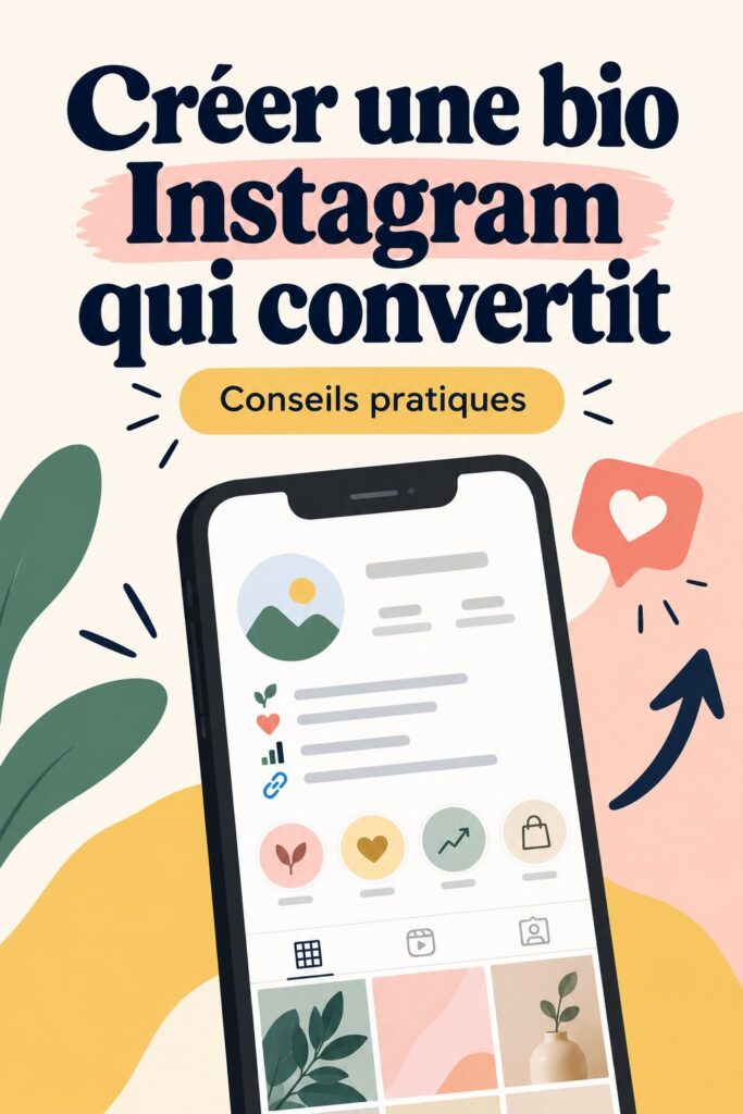 Capture d'écran d'une bio Instagram engageante et créative.