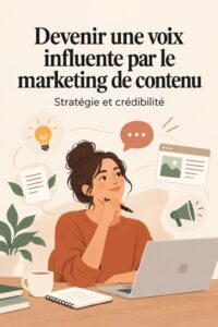 Femme professionnelle réfléchissant à des stratégies de marketing de contenu