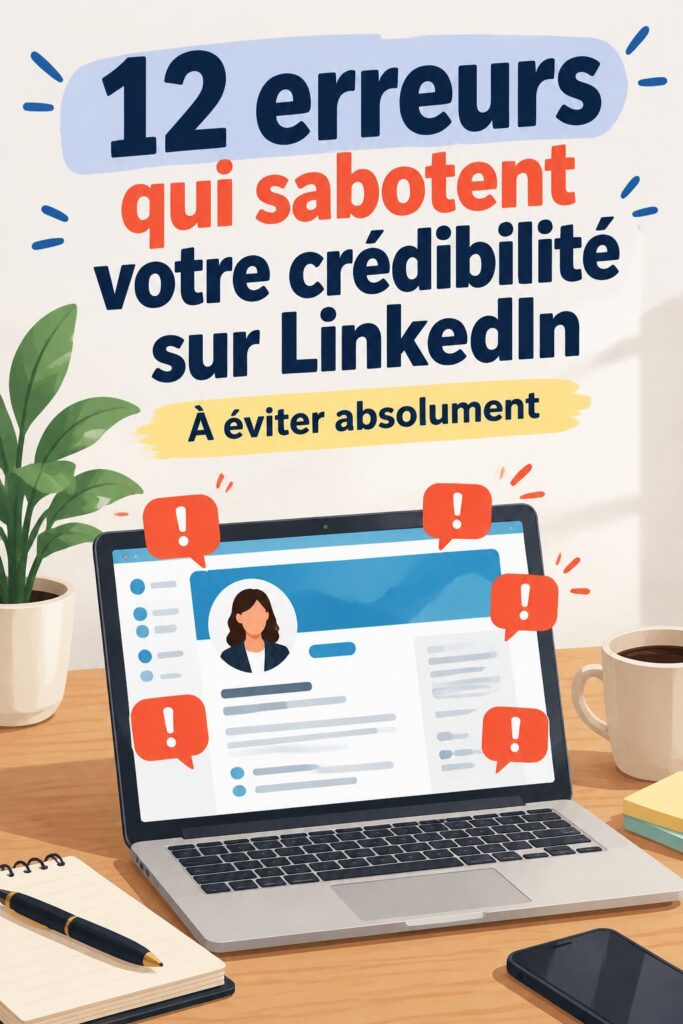 Femme professionnelle utilisant LinkedIn sur son ordinateur
