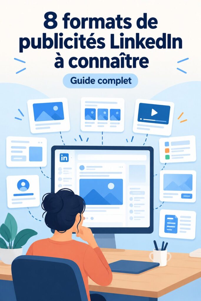Visuel d'une démonstration de formats de publicités LinkedIn