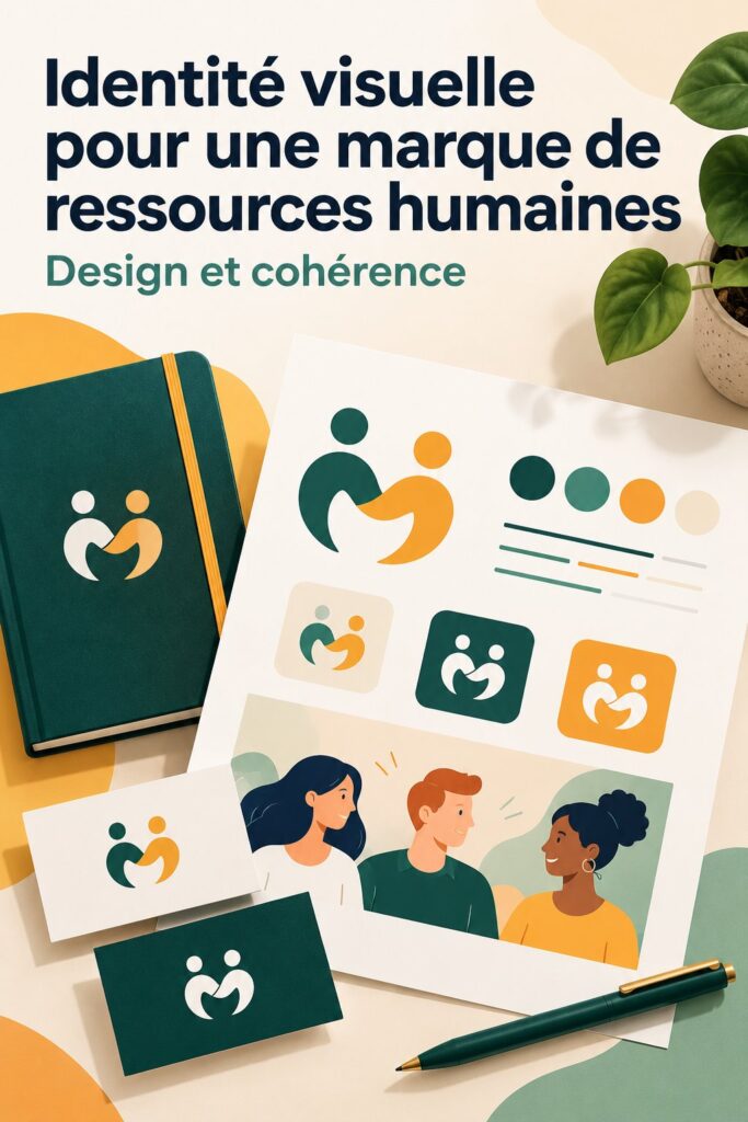 Exemple d'une identité visuelle moderne pour une marque de ressources humaines