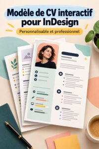 Modèle de CV interactif sur écran d'ordinateur avec design moderne.
