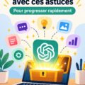 Une femme de 35 ans utilisant son ordinateur avec ChatGPT affiché à l'écran, illustrant le potentiel d'optimisation dans le marketing B2B.