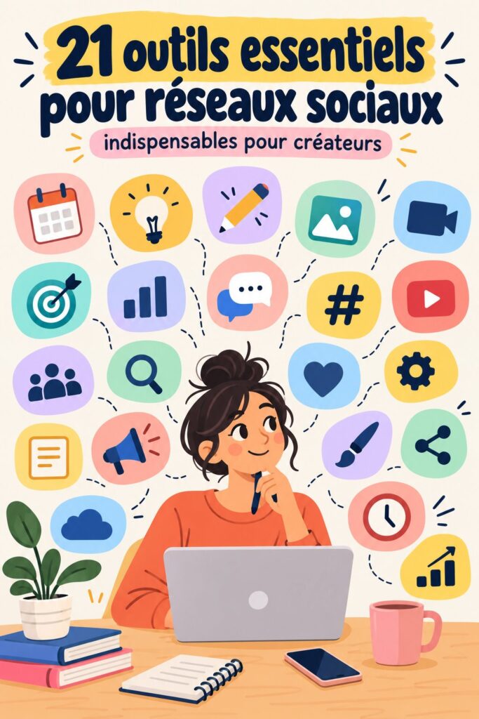 Femme en train d'utiliser des outils de réseaux sociaux sur son ordinateur pour le marketing B2B.
