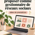 Femme utilisant un ordinateur portable pour gérer des réseaux sociaux en tant que community manager.