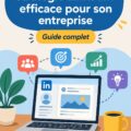 Femme professionnelle utilisant LinkedIn sur son ordinateur portable pour développer son réseau