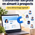 Un écran d'ordinateur affichant un profil LinkedIn optimisé pour attirer des prospects.
