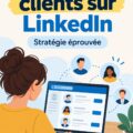 Une femme professionnelle connectant avec des clients sur LinkedIn