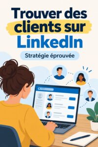 Une femme professionnelle connectant avec des clients sur LinkedIn